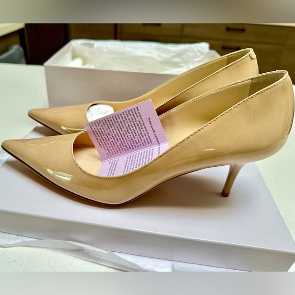 Jimmy Choo Nude Patent Leather Heels - Picture 6 of 15